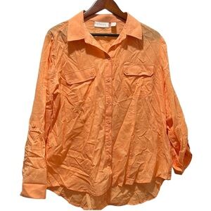 CHICO’S women’s orange color  blouse size 2 GUC